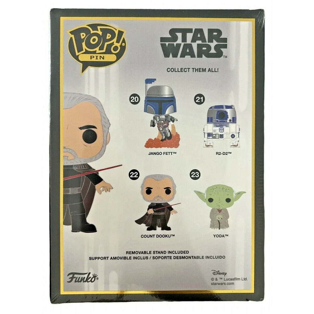 FUNKO POP! PIN: Star Wars - Count Dooku [New Toy] Pin, Vinyl Figure